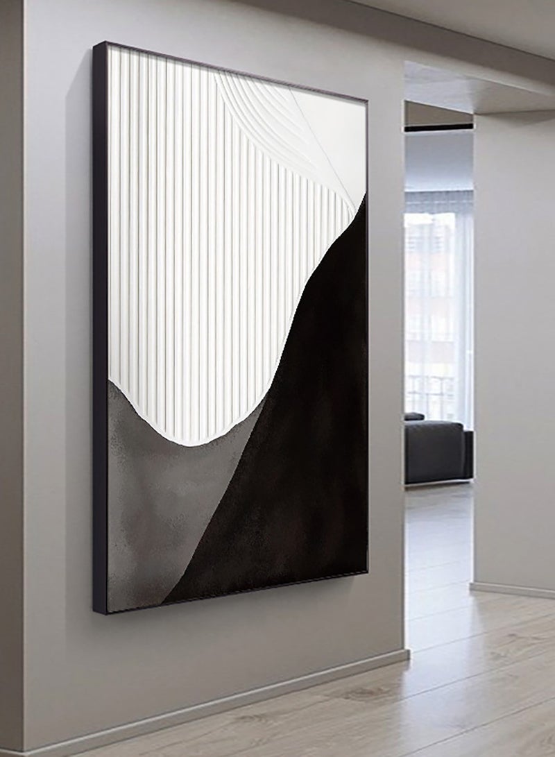 Merry Moments Art Modern Aesthetics Minimalist Architectural Wall Art Fine Art Canvas Prints Pictures For Loft Home Office Living Room Boutique Hotel Decor Black Frame 60x80 cm  - Image 5