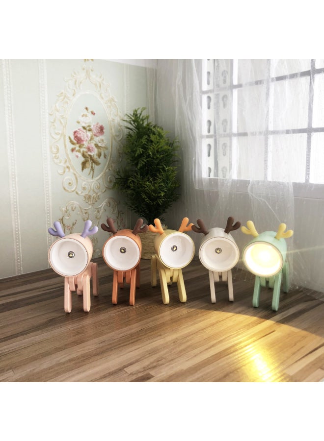 6 Points 12 Points Puppy Table Lamp Deer Table Lamp Baby House Mini Lamp Blythe Photo Props Furniture Accessories-Specifications:Yellow Puppy Lamp  - Image 3