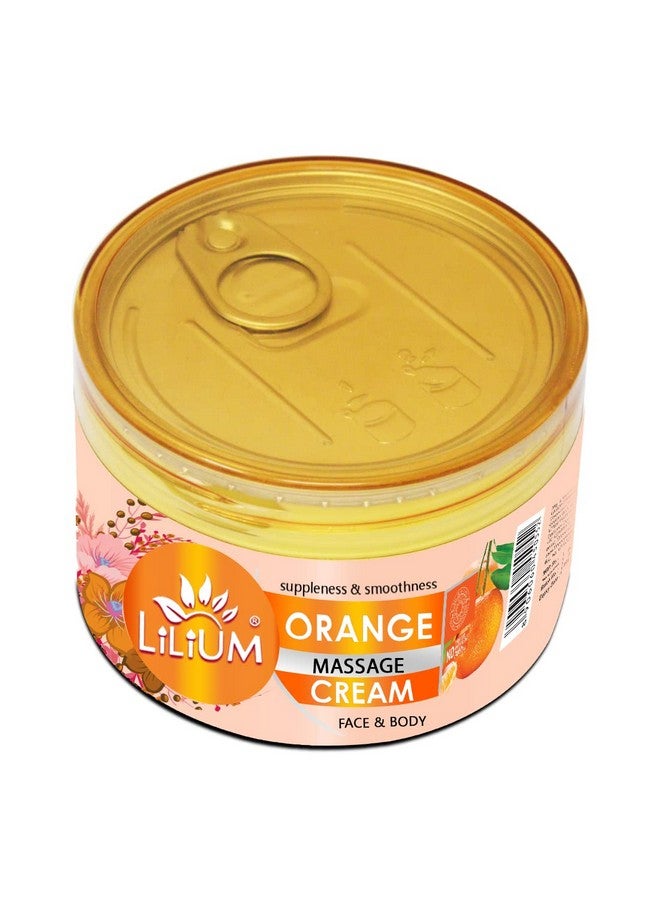 Lilium Orange Face & Body Massage Cream, 250gm | Suppleness & Smoothness, Paraben Free, Antioxidant, Radiant Complexion, Hydration Infusion, Lightweight & Quick Absorbent - Image 1