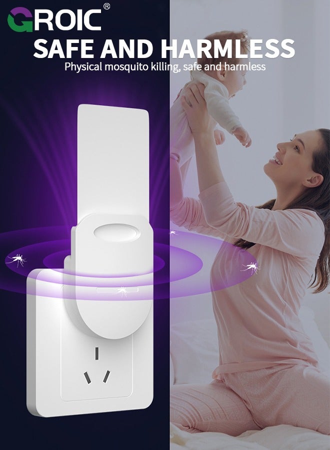 GROIC Fruit Fly Traps for Indoors Plug-in Fly Trap Indoor Flying Insect Trap 2-in-1 Mosquito Trap with Night Light Gnat Traps for House Indoor Fly Trap for Moths Other Flying Insects(1 Device+5 Trap Refill) - Image 5