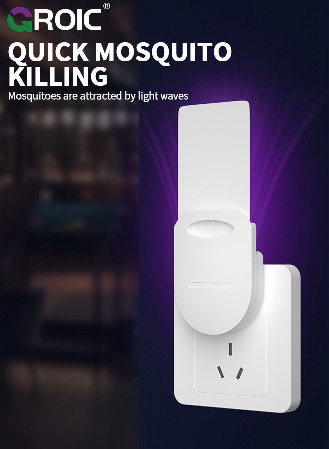 GROIC Fruit Fly Traps for Indoors Plug-in Fly Trap Indoor Flying Insect Trap 2-in-1 Mosquito Trap with Night Light Gnat Traps for House Indoor Fly Trap for Moths Other Flying Insects(1 Device+5 Trap Refill) - Image 4