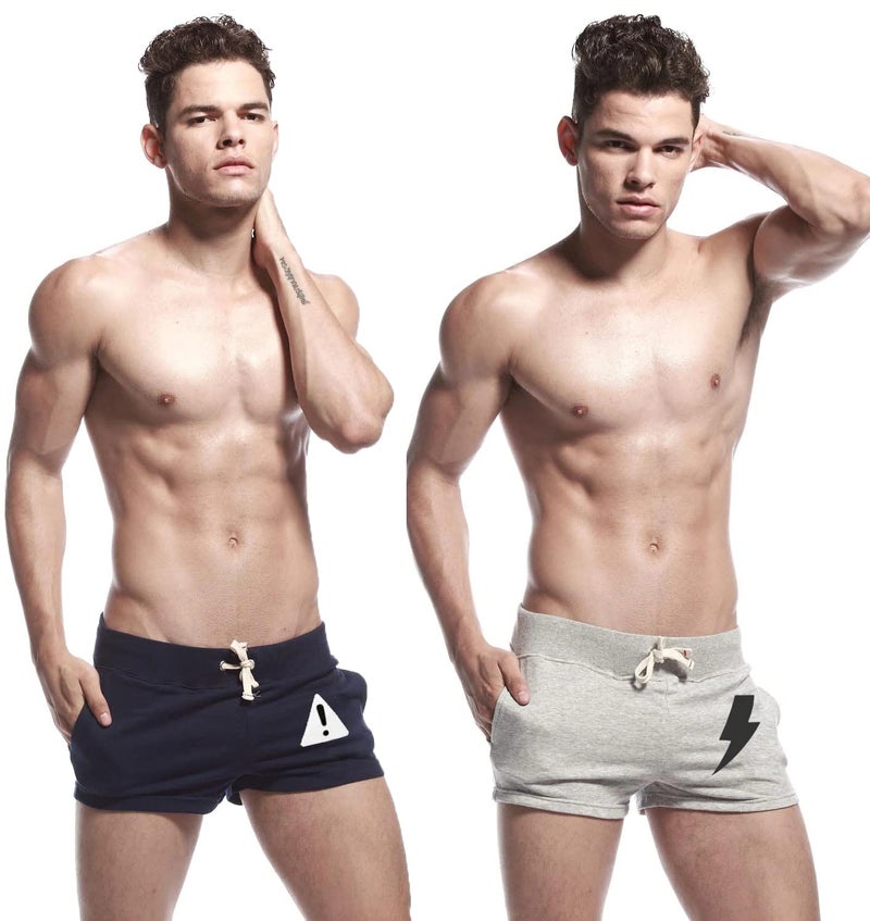 hotfits Men's Gym Shorts Pack of 2 – Black & Grey Cotton Shorts | 100% Cotton 240 GSM Soft Fabric | Adjustable Waist Rope | Side Pockets | Workout, Running, Casual & Sports Shorts - Image 4