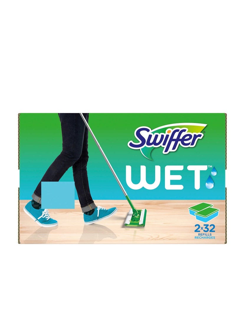 Swiffer 32 -Piece Sweeper Textured Wet Mopping Cloth Refill With TRAP + LOCK Technology - Image 2