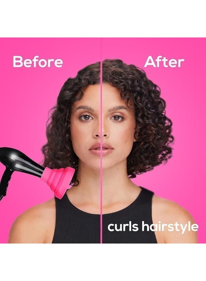 Hair Dryer Diffuser Attachment Salon Grade Tool, Portable Travel Folding Hair Blow Dryer Diffuser, for Natural, Long Lasting Curls - Image 2