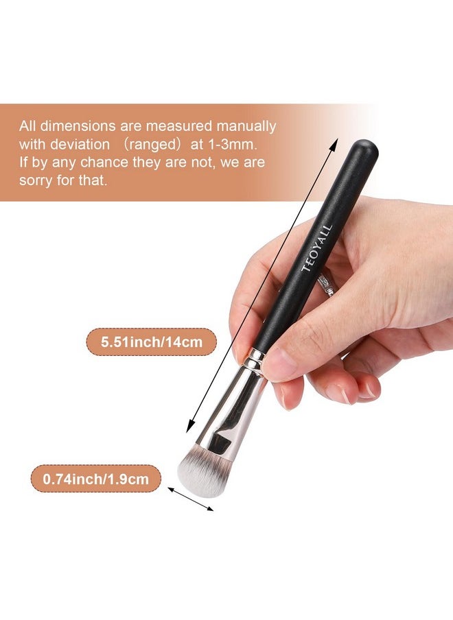 TEOYALL - Angled Contour Brush Synthetic Concealer Brush For Blending Setting Buffing With Liquid Cream And Powder Cosmetic (Angled Brush) - Image 1