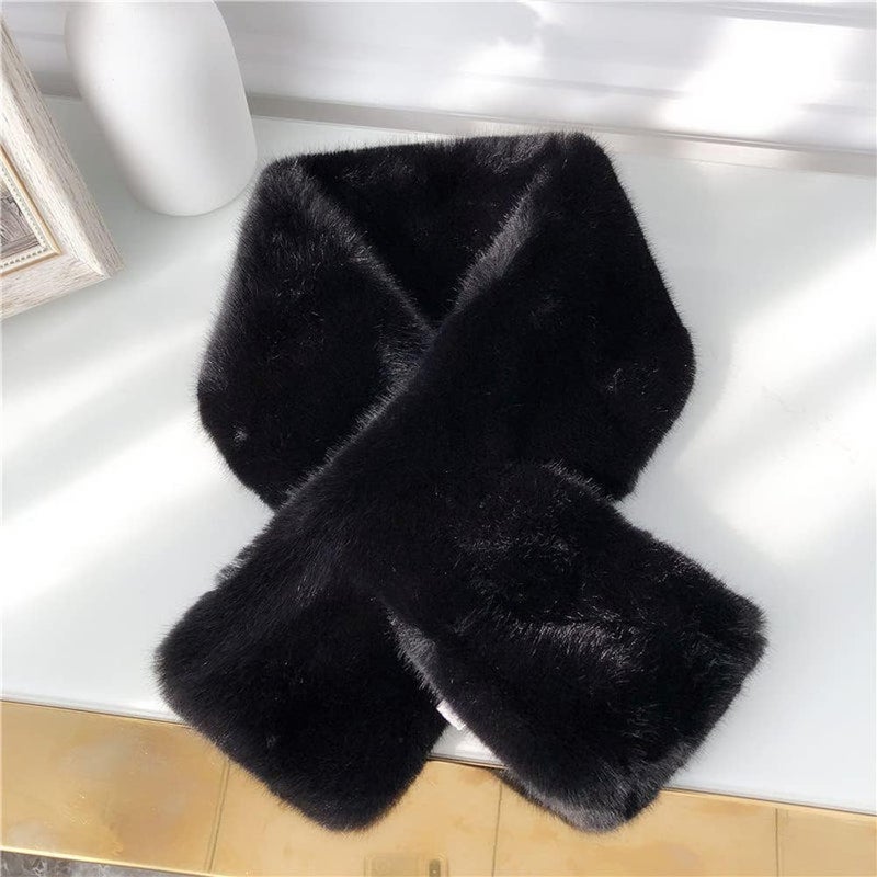 woobles Warm Plush Scarf Women Autumn Winter Scarves Thickened Soft Plush Scarves Winter Warm Scarf Fashion WarmScarf For Matching Wrap Sweater Girl's Warm Plush Scarf - Image 2