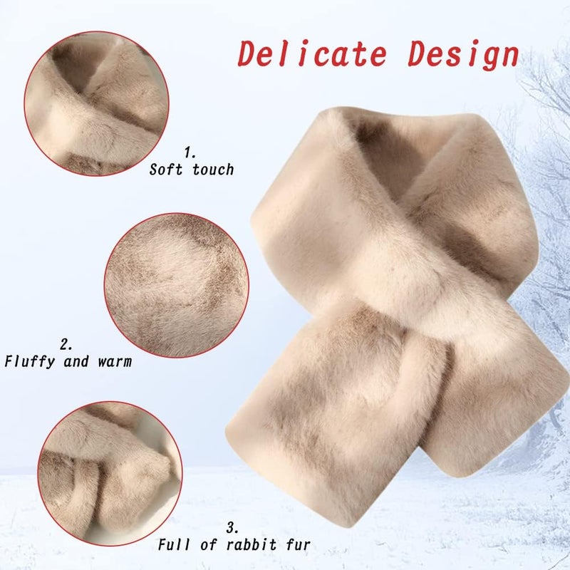 woobles Warm Plush Scarf Women Autumn Winter Scarves Thickened Soft Plush Scarves Winter Warm Scarf Fashion WarmScarf For Matching Wrap Sweater Girl's Warm Plush Scarf - Image 3