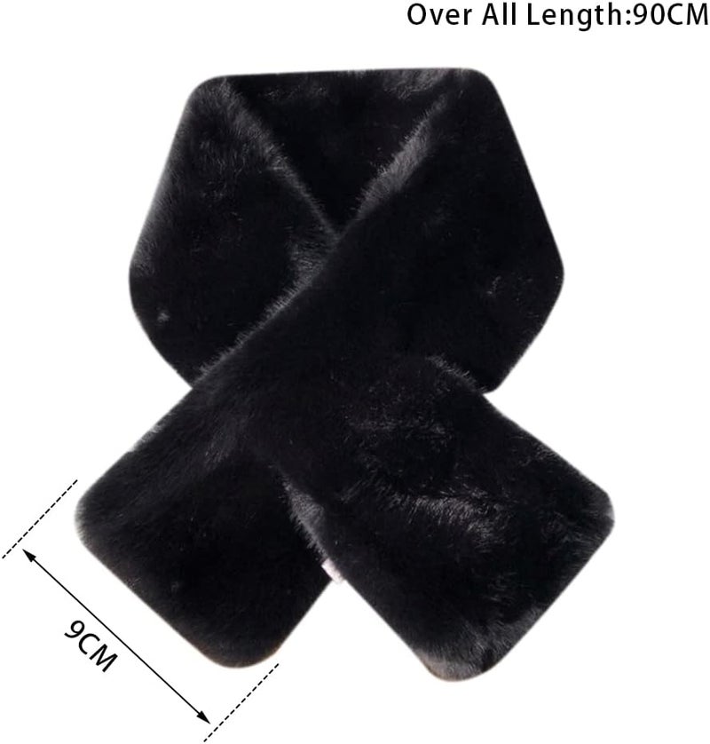 woobles Warm Plush Scarf Women Autumn Winter Scarves Thickened Soft Plush Scarves Winter Warm Scarf Fashion WarmScarf For Matching Wrap Sweater Girl's Warm Plush Scarf - Image 4