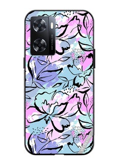 Protective Case Cover For Oppo A57/A77s Abstract Flowers Print Design Multicolour