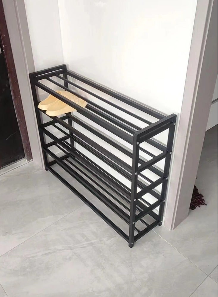 fashionhome Multi Layer Simple Sitting Shoe Organizer Stainless Steel Entry Rack 65 x 25 x 58.5 cm - Image 2