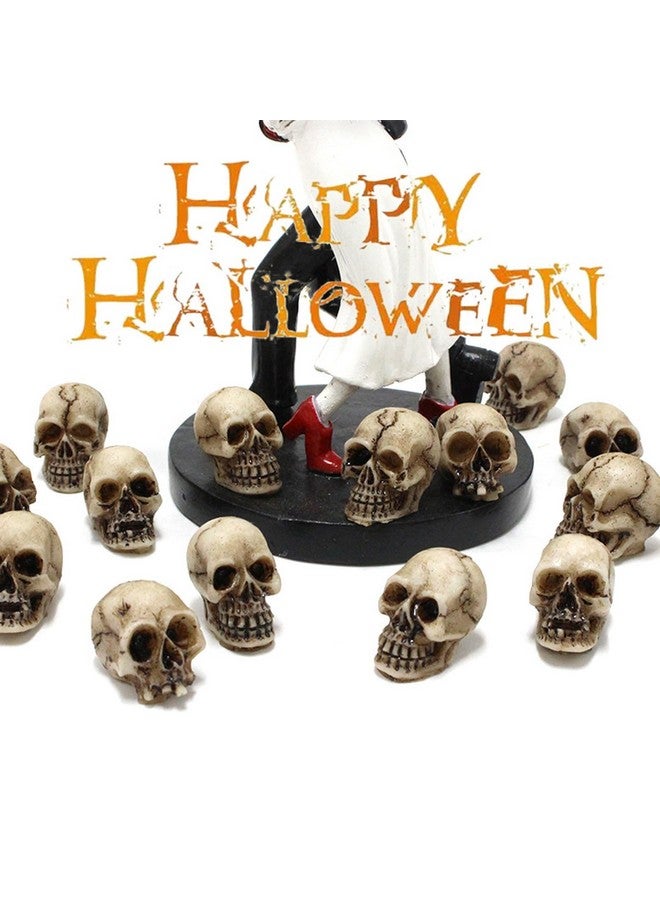 BinaryABC تمثال جمجمة صغير من BinaryABC، رأس هيكل عظمي مصغر، ديكور طاولة، شخصية ميكرو لعيد الهالوين، أدوات مزاح لعيد الهالوين، إكسسوارات منزل مسكون، 20 قطعة - Image 4