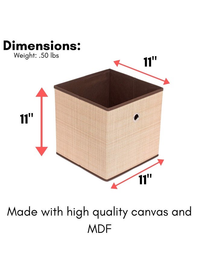 Internet's Best Internet's Best Canvas Storage Bin - 2 Pack - Brown - Box Container  - Image 2