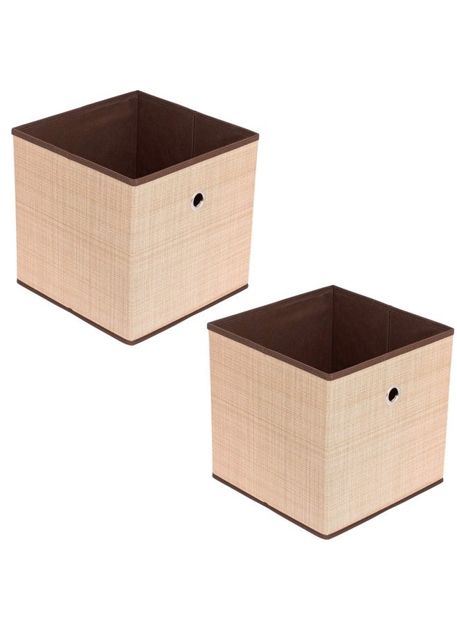 Internet's Best Internet's Best Canvas Storage Bin - 2 Pack - Brown - Box Container  - Image 1