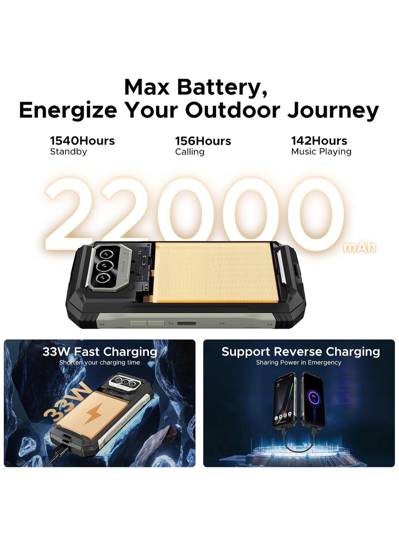 Doogee DOOGEE V Max S (2025) 5G Unlocked Rugged Phone,Dual Camping Lights,22000mAh Battery,Android 14,24GB+256GB/TF 2TB Rugged Smartphone,108MP+16MP,6.58”FHD+120Hz IPS Screen,Dual Unlock/NFC/WiFi6 - Sundial Titanium  - Image 5