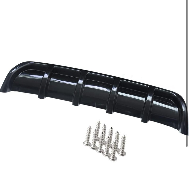 AUTO MT 6 Fin Diffuser Rear Bumper Lip 62.5X16X4.5cm car Universal Glossy Black ABS Spoiler 6 Wing Car Attractive Spoiler - Image 5