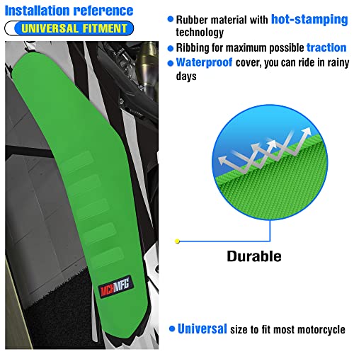 MCHMFG غطاء مقعد ناعم عالمي من MCHMFG لجميع دراجات الدirt والدراجات النارية MX Cross Enduro (أخضر) - Image 5