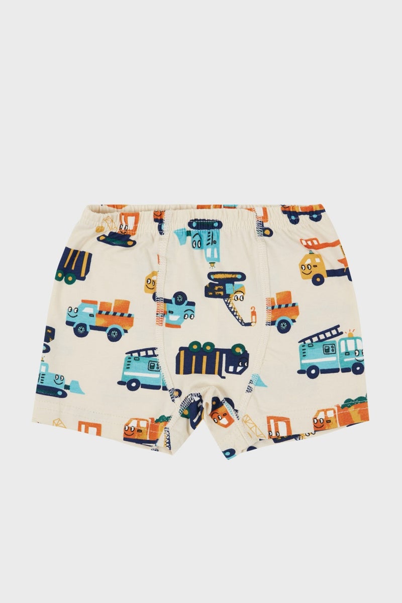 Lela Patterned Stretch Cotton 5 Pack Boxer Boy Boxer 6651007 CAR  - Image 2