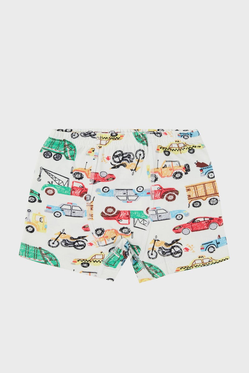 Lela Patterned Stretch Cotton 5 Pack Boxer Boy Boxer 6651007 CAR  - Image 5