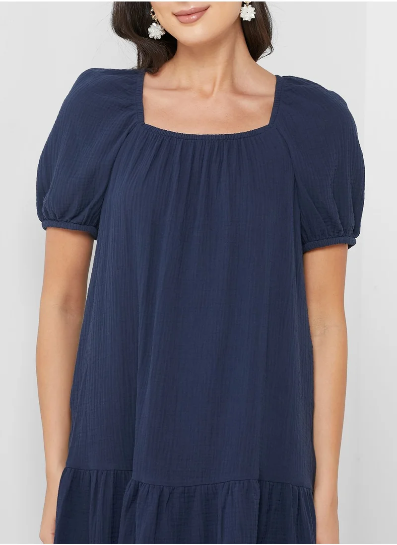 VERO MODA Puff Sleeve Tiered Dress