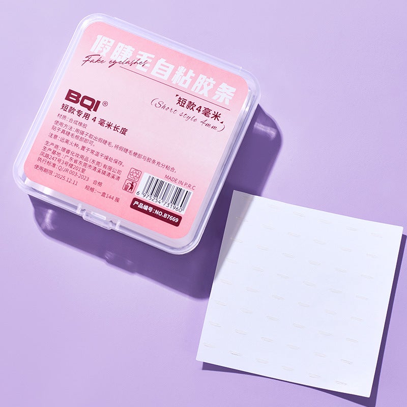 Carefully Selected Bqi False Eyelash Strips, Waterproof, Sweat-Proof, Temperature-Sensitive Transparent Jelly Reusable False Eyelashes Self-Adhesive Strips - Image 1