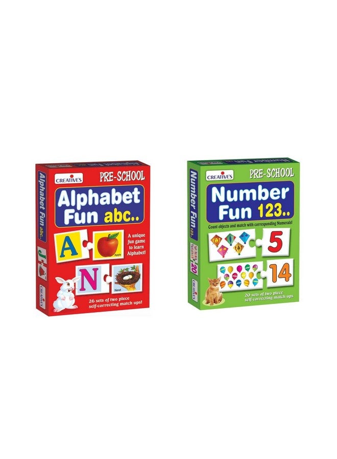 كرييتف إديوكيشنال آيدز مجموعة ألعاب "كرييتف" المرحة للأبجدية والأرقام (١٢٣ قطعة) | ألغاز تعليمية للأطفال في مرحلة ما قبل المدرسة | ألغاز تعليمية | ألغاز مطابقة ذاتية التصحيح للأطفال | من سن ٣ سنوات فما فوق - Image 1