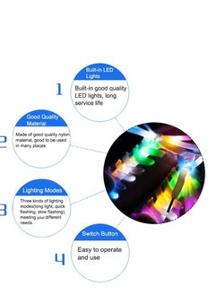 Y&D LED Light Up Shoe Laces Flashing Colorful Glow in the Dark with 3 Modes for Party Favors Hip Hop Dancing Cycling Hiking Skating White Shoelaces Gifts Kids Boys and Girls 2 Pairs  - Image 3