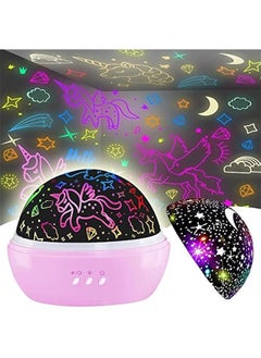 Arabest Night Light for Kids,Unicorn Light⋆ Projector Gifts Kids Toddlers,Night Baby,Unicorn Lamp Ceiling Lights Girls Bedroom,Night Bedroom(Light Pink)  - Image 2