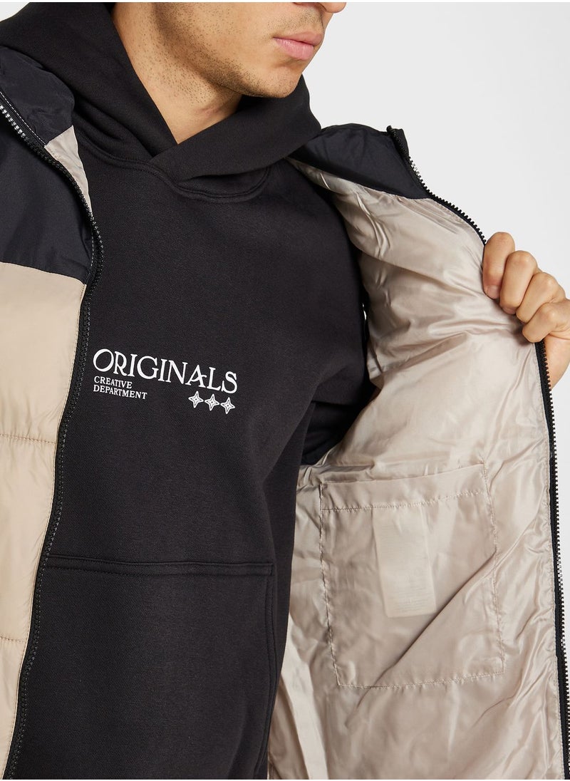JACK & JONES - Zip Through Puffer Gilet - Image 1