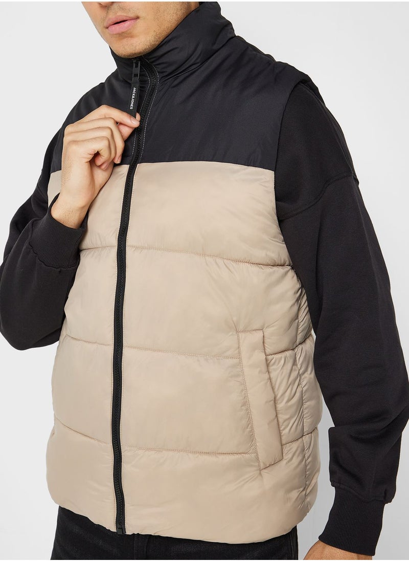 JACK & JONES - Zip Through Puffer Gilet - Image 1