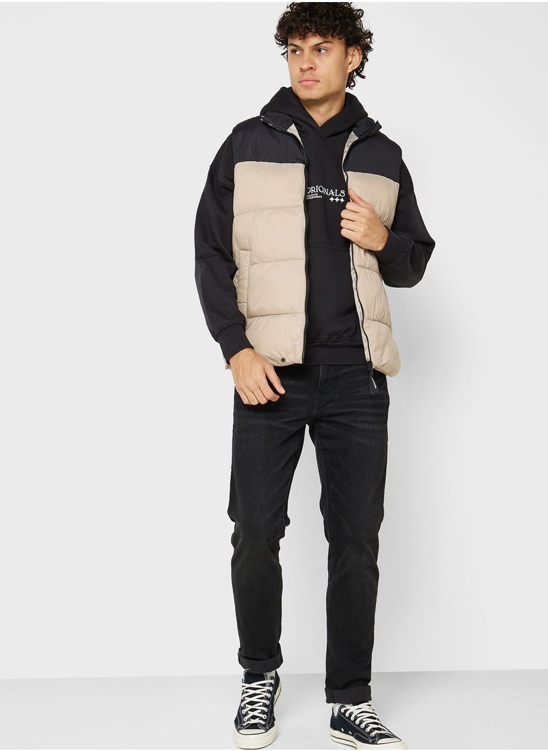 JACK & JONES - Zip Through Puffer Gilet - Image 1