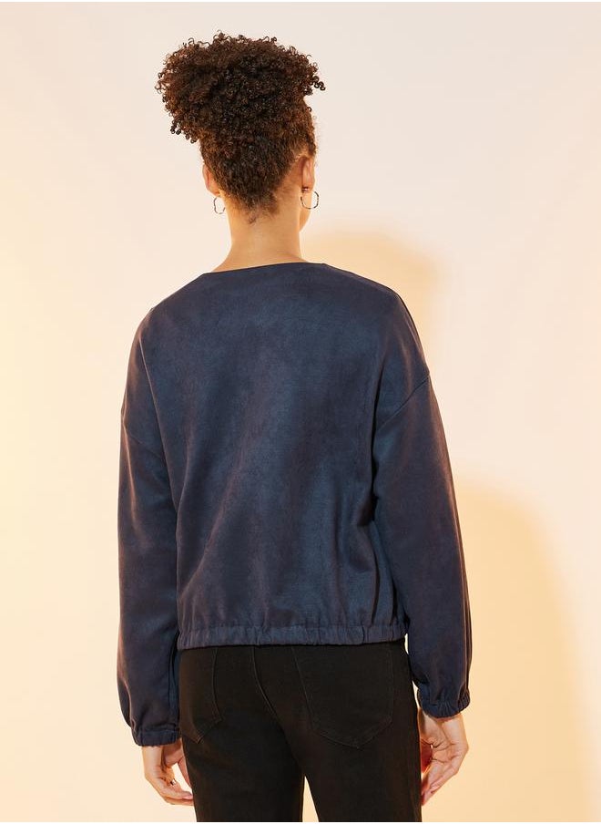 Styli - Suede Look Front Zip Regular Fit Jacket - Image 1