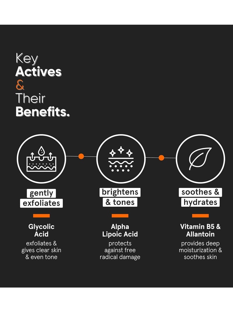 MINIMALIST Minimalist 7% ALA & AHA Face Wash for Brightening, Exfoliating, Glow & Even Tone | With Vitamin B5 For Hydration & Glycolic Acid For Exfoliation | 3.4 Fl Oz / 100 ml  - Image 3