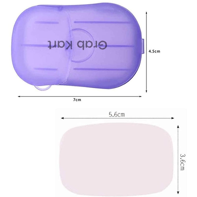 Grab Kart Disposable Travel Paper Soap Strips For Handwash Travelling Scented Mini Paper Soap Sheets Flakes Cleaning Foaming Hand Washing Pack Of 2 Total 40 Sheets - Image 2