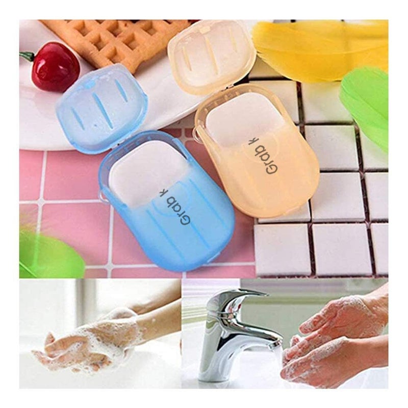 Grab Kart Disposable Travel Paper Soap Strips For Handwash Travelling Scented Mini Paper Soap Sheets Flakes Cleaning Foaming Hand Washing Pack Of 2 Total 40 Sheets - Image 3