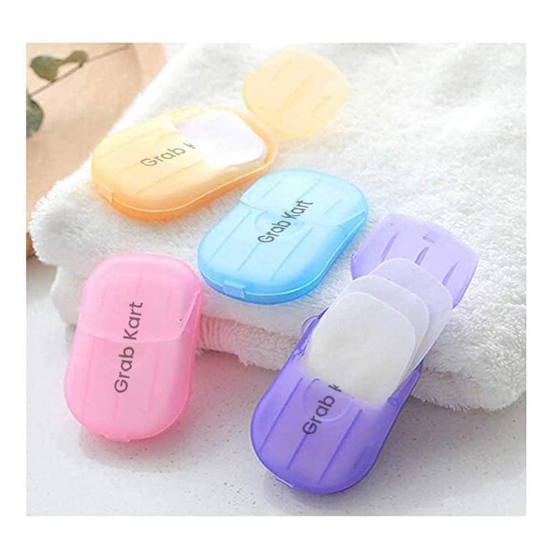 Grab Kart Disposable Travel Paper Soap Strips For Handwash Travelling Scented Mini Paper Soap Sheets Flakes Cleaning Foaming Hand Washing Pack Of 2 Total 40 Sheets - Image 4
