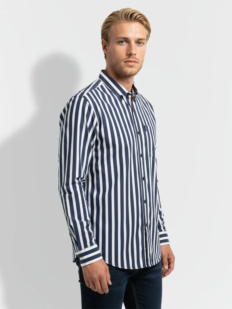 Being Human Men Slim Fit Striped Casual Shirt