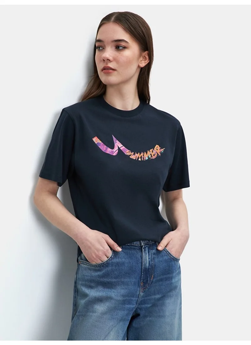 ال تي بي Navy Blue T-Shirt