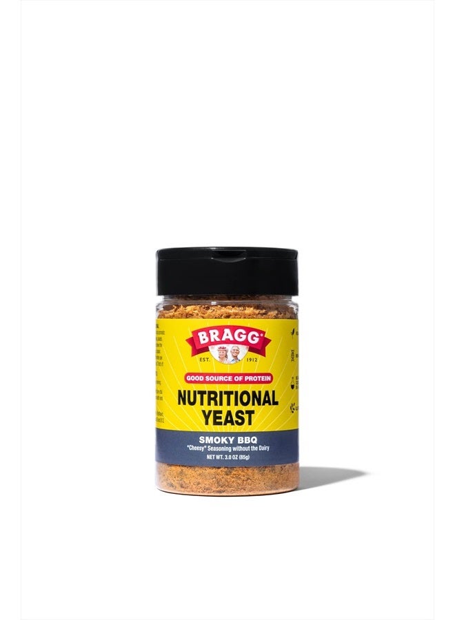 Bragg Premium Nutritional Yeast Seasoning - Vegan, Gluten Free – Good Source of Protein & Vitamins – Nutritious Savory Parmesan Cheese Substitute (Smoky BBQ, 3.0 Ounce (Pack of 1)) - Image 1