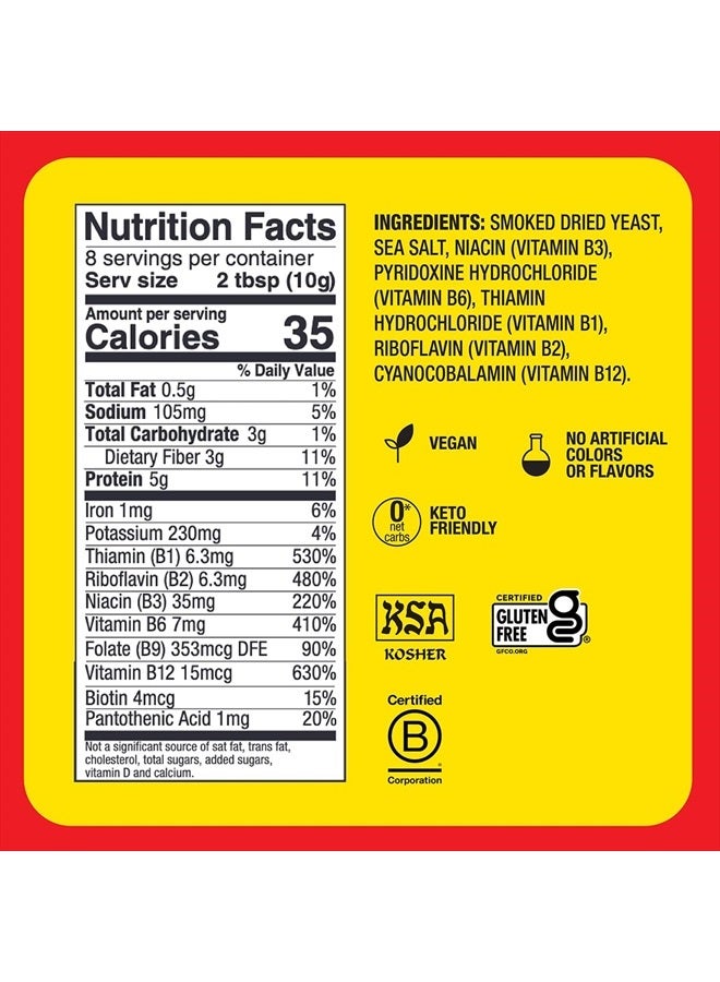 Bragg Premium Nutritional Yeast Seasoning - Vegan, Gluten Free – Good Source of Protein & Vitamins – Nutritious Savory Parmesan Cheese Substitute (Smoky BBQ, 3.0 Ounce (Pack of 1)) - Image 5