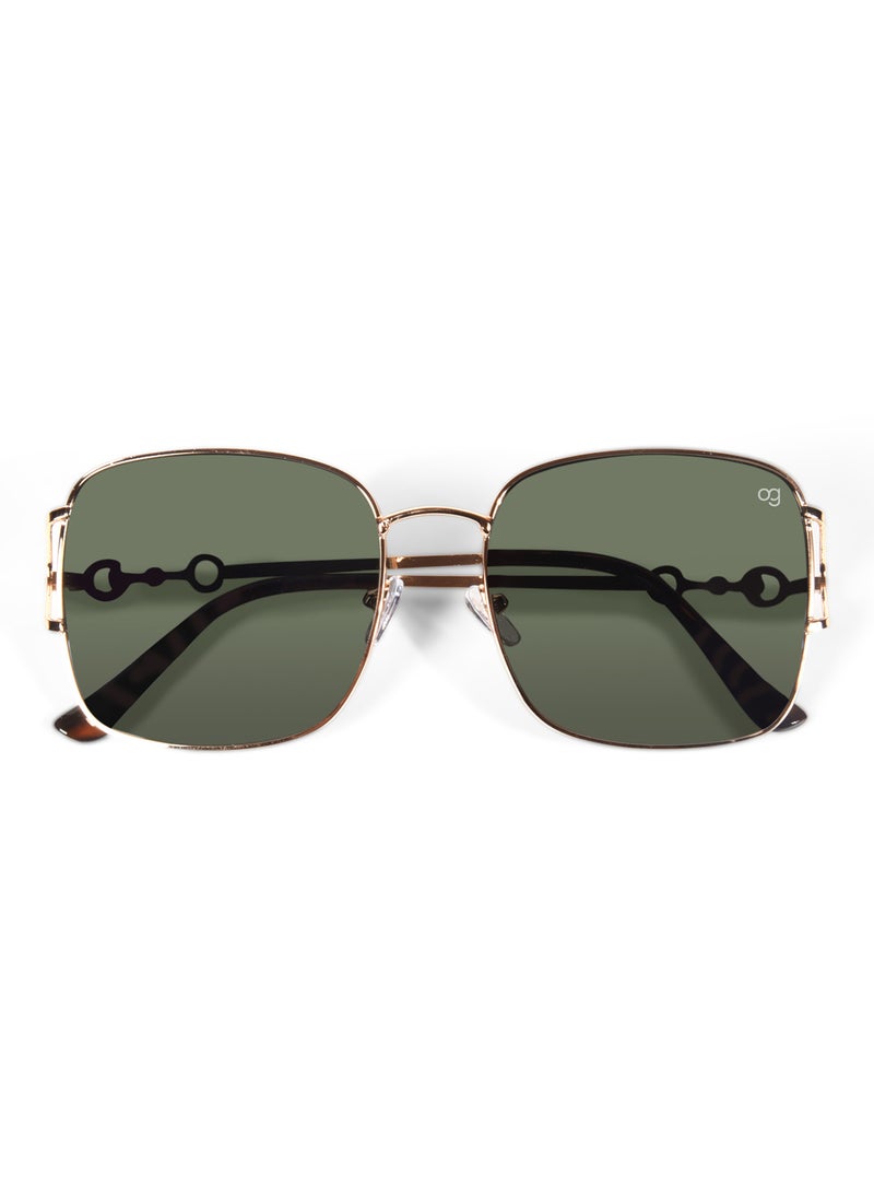 Woggles Olive Aura Square Sunglasses  - Image 3
