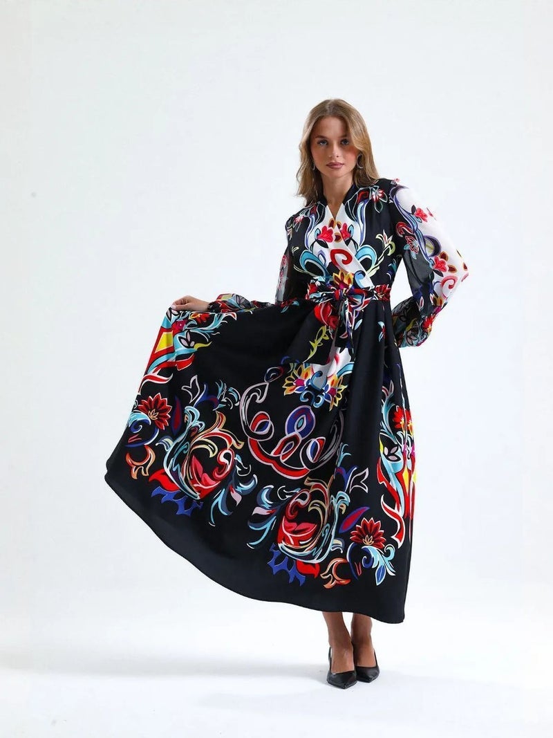 Jennyfer Floral Print Maxi A-Line Dress - Image 2
