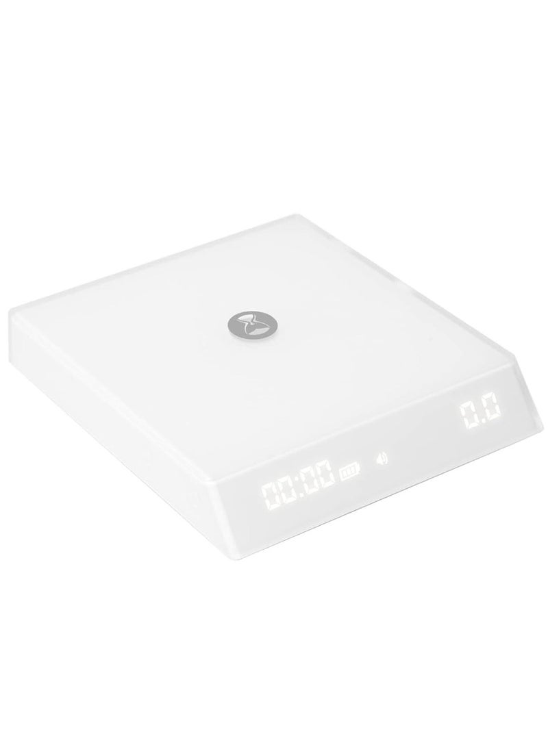 TIMEMORE White Mirror Nano Coffee Scale Mini Espresso Scale for Baking Cooking Flow Measurement Digital Food Scale Poor Over Hand Drip Scale Weighing Instrument Auto Mode Timer Function LED White - Image 1