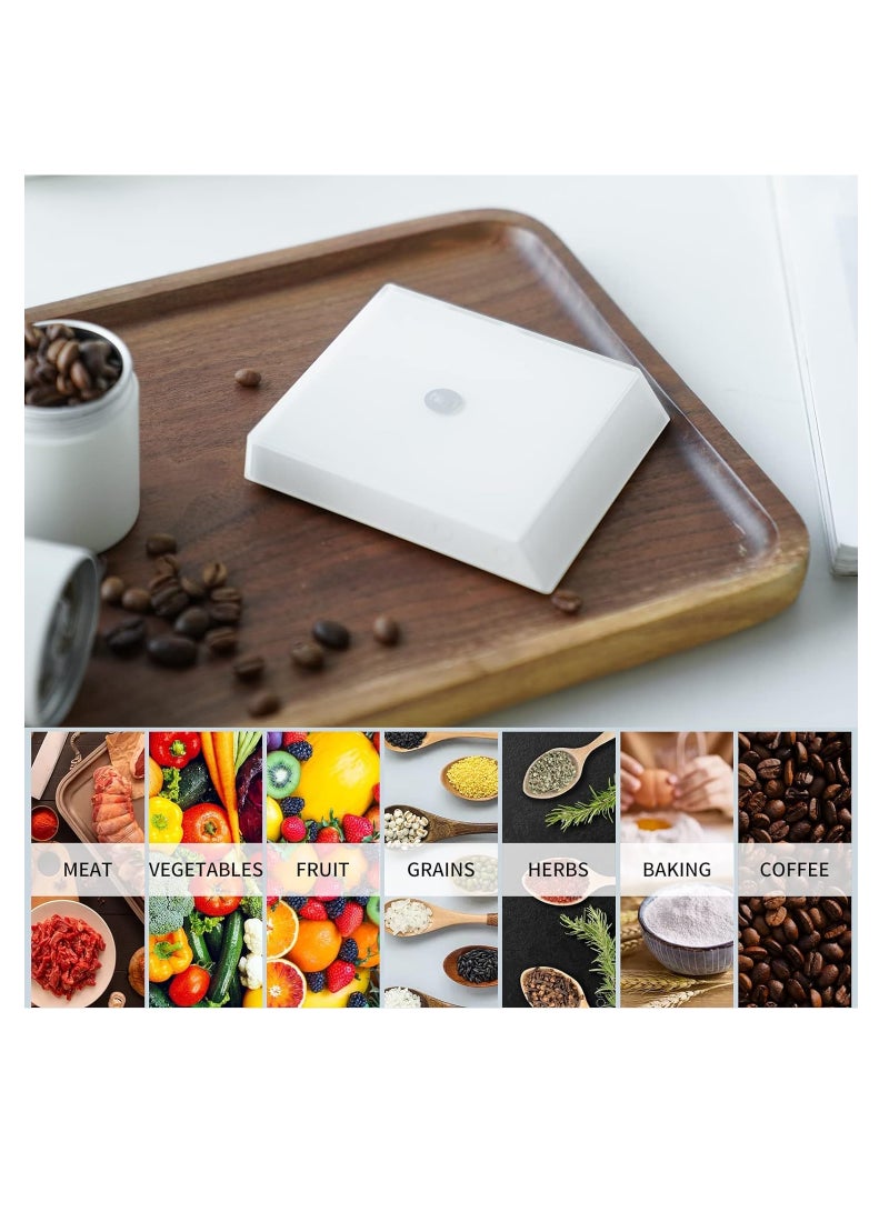 TIMEMORE White Mirror Nano Coffee Scale Mini Espresso Scale for Baking Cooking Flow Measurement Digital Food Scale Poor Over Hand Drip Scale Weighing Instrument Auto Mode Timer Function LED White - Image 3