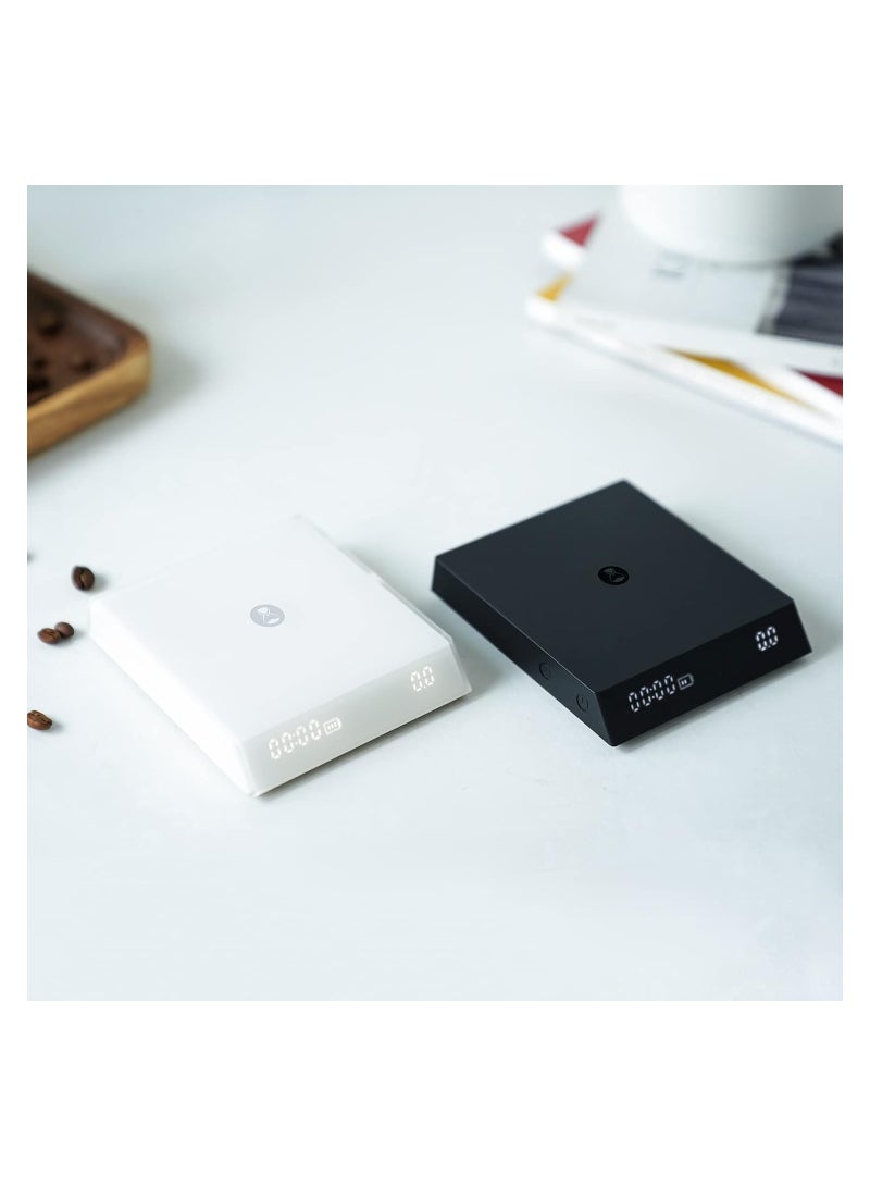 TIMEMORE White Mirror Nano Coffee Scale Mini Espresso Scale for Baking Cooking Flow Measurement Digital Food Scale Poor Over Hand Drip Scale Weighing Instrument Auto Mode Timer Function LED White - Image 5