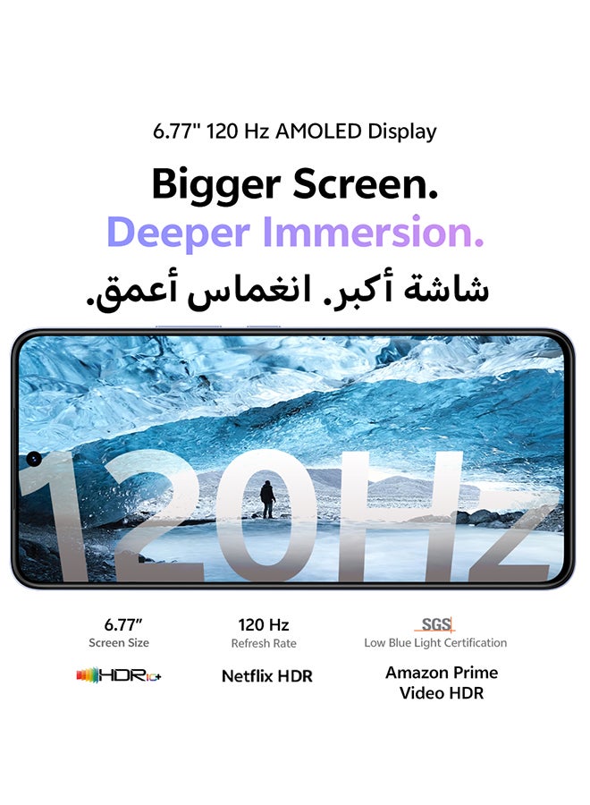 فيفو V70 لايت AI 5G ثنائي الشريحة أسود أنيق 8 جيجابايت RAM 256 جيجابايت (شاحن 90 واط مدعوم) مع هدايا حصرية ساعة ذكية وضمان 24 شهر + 1 سنة استبدال الشاشة - نسخة الشرق الأوسط - Image 4