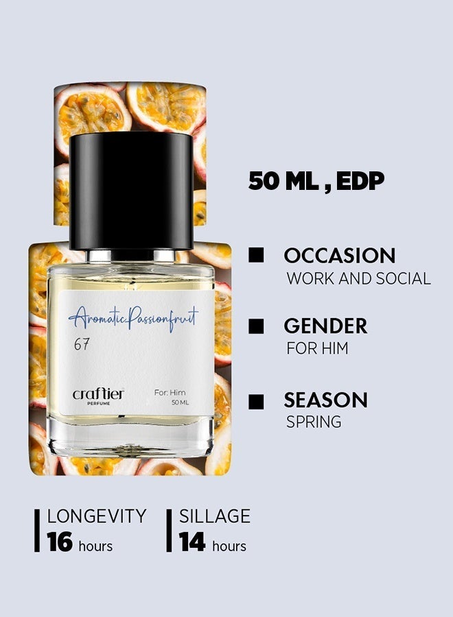 Craftier Perfume AROMATIC PASSIONFRUIT - Inspired of-212 VIP, Eau De Parfum for Men - 50ml, Long Lasting Aromatic Fragrance Upto 16 Hrs, Travel Size Men's Perfume - Image 4