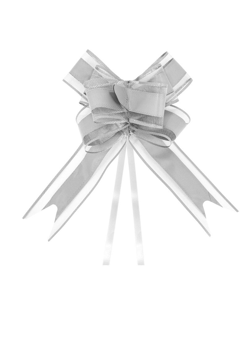 بارتي فن سحب شريط الزهور - ارفع مستوى تغليف الهدايا وديكور الزفاف باللون الفضي - Image 1
