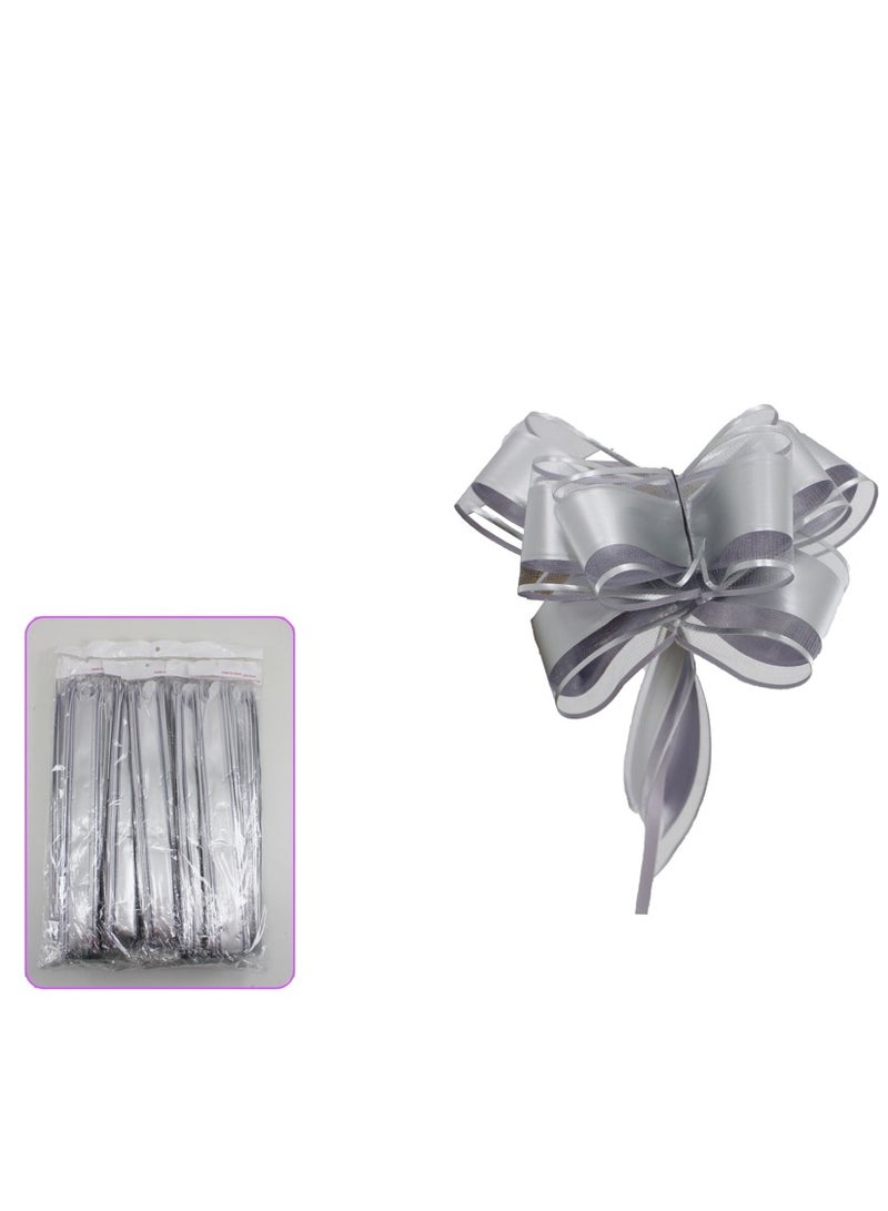 بارتي فن سحب شريط الزهور - ارفع مستوى تغليف الهدايا وديكور الزفاف باللون الفضي - Image 2