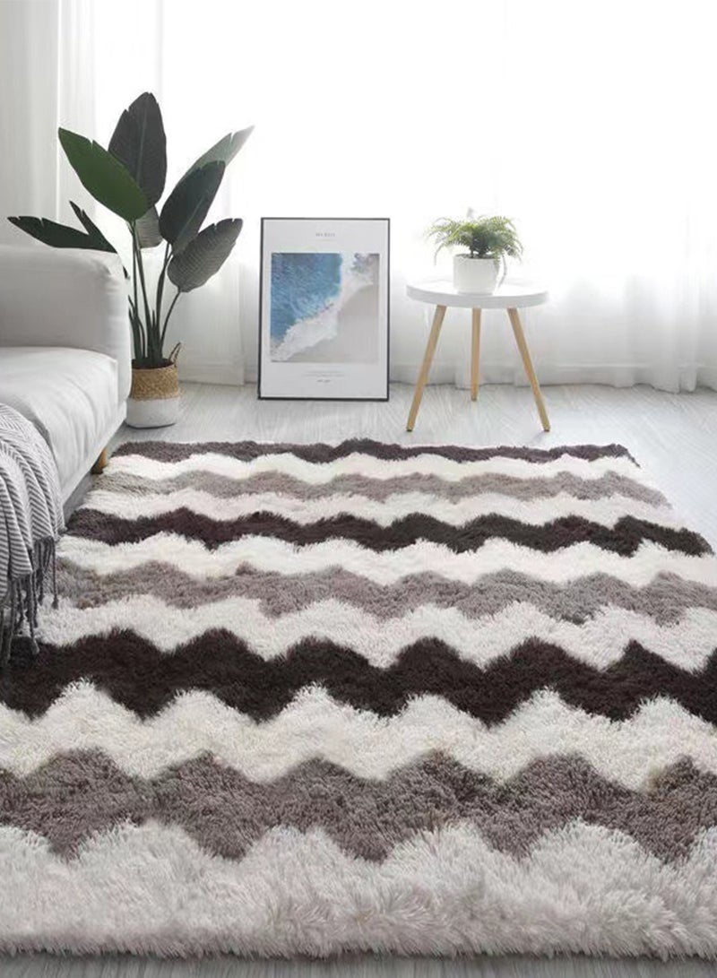 GOOTOY Modern Style Area Rug Non-Slip Super Soft Touch Living Room Bedroom Kitchen Decoration Of Carpet Floor Rug Fluffy Long Pile Rectangular - Image 2