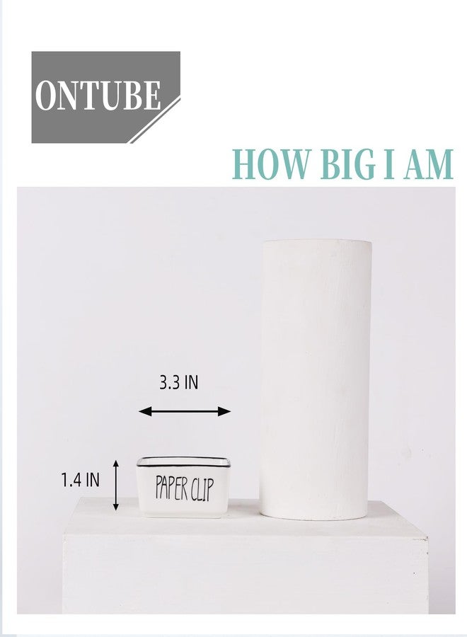 ONTUBE Square Farmhouse Paper Clip Holders (White) - Image 4